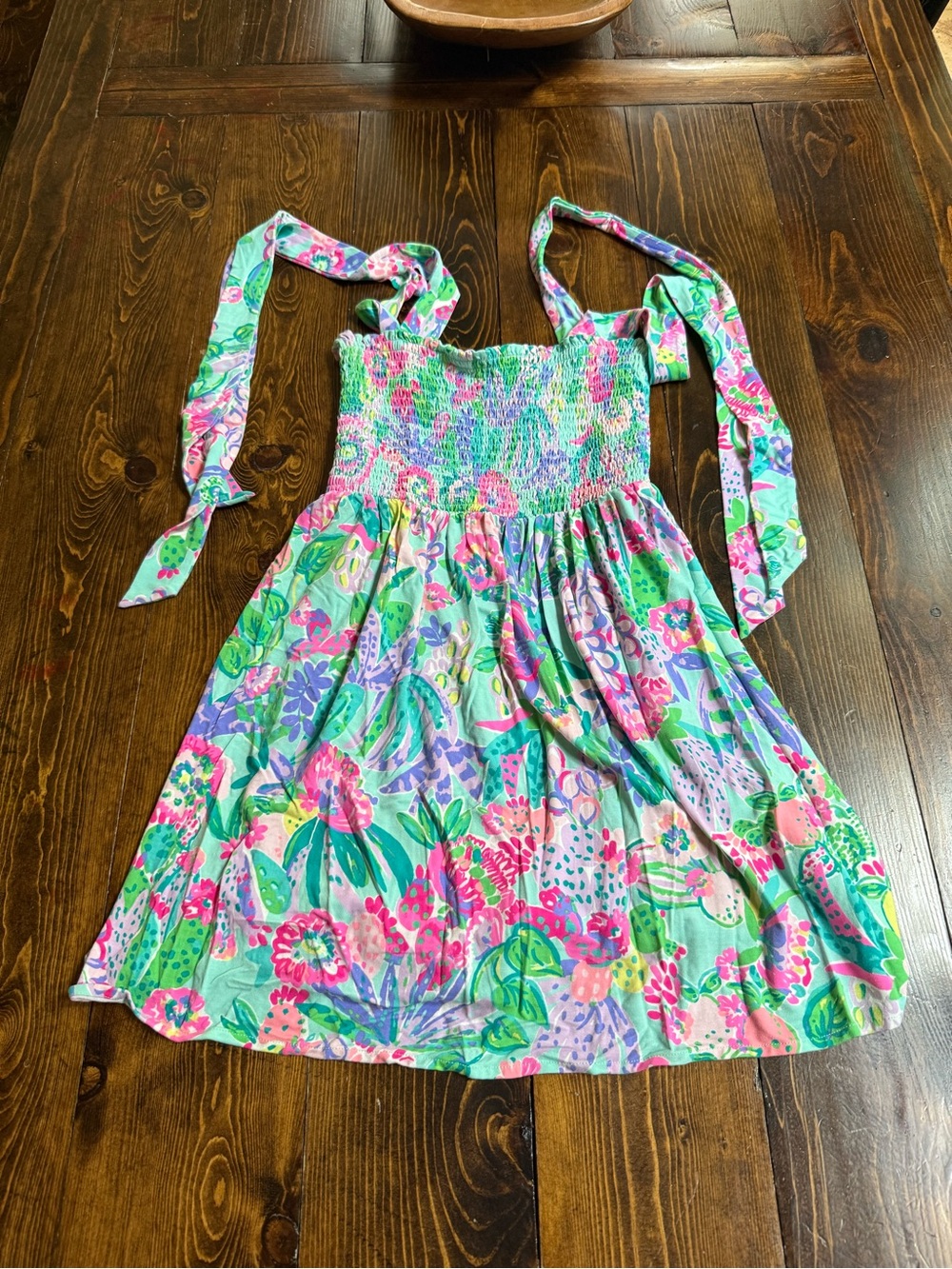 Lilly Pulitzer Womens Floral Tie-Shoulder Dress with built in shorts
